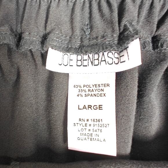 Joe Benbasset Black Pull On Work Pants with Pockets Women's Size L - Picture 6 of 8